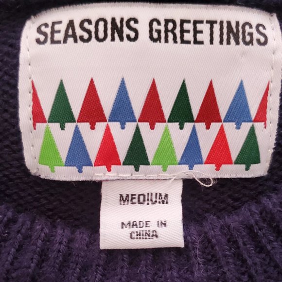 SEASONS GREETING CHRISTMAS SANTA SWEATER - Picture 6 of 6